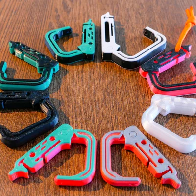 QuickLoc Carabiner & Hook System V2 (print-in-place + MOLLE compatible)