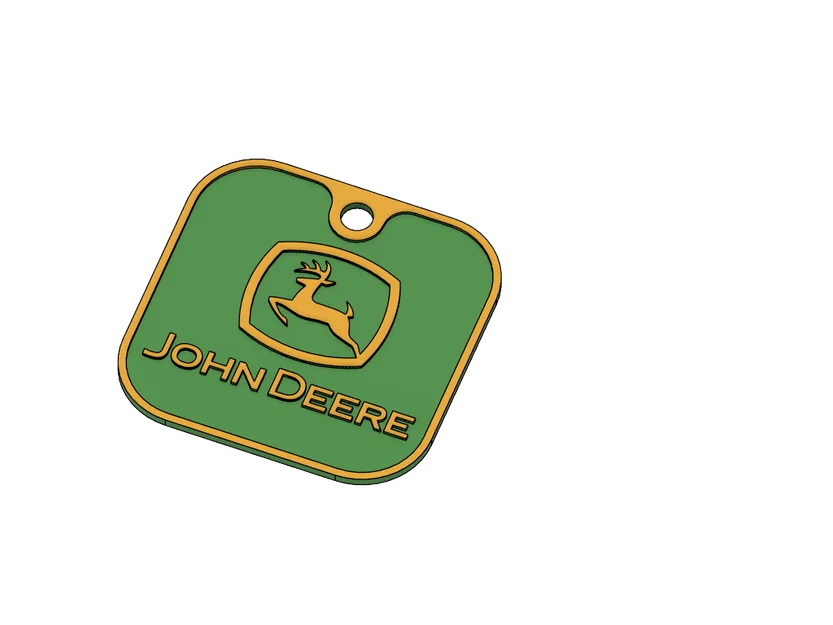 Móc khóa logo John Deere - Phụ kiện in 3D đẹp mắt cho người hâm mộ - Image 1