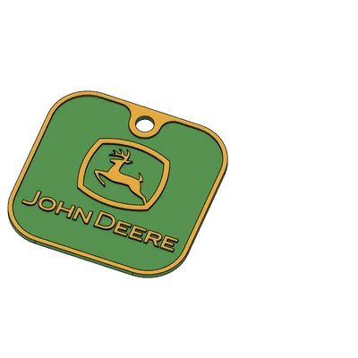 Móc khóa logo John Deere - Phụ kiện in 3D đẹp mắt cho người hâm mộ