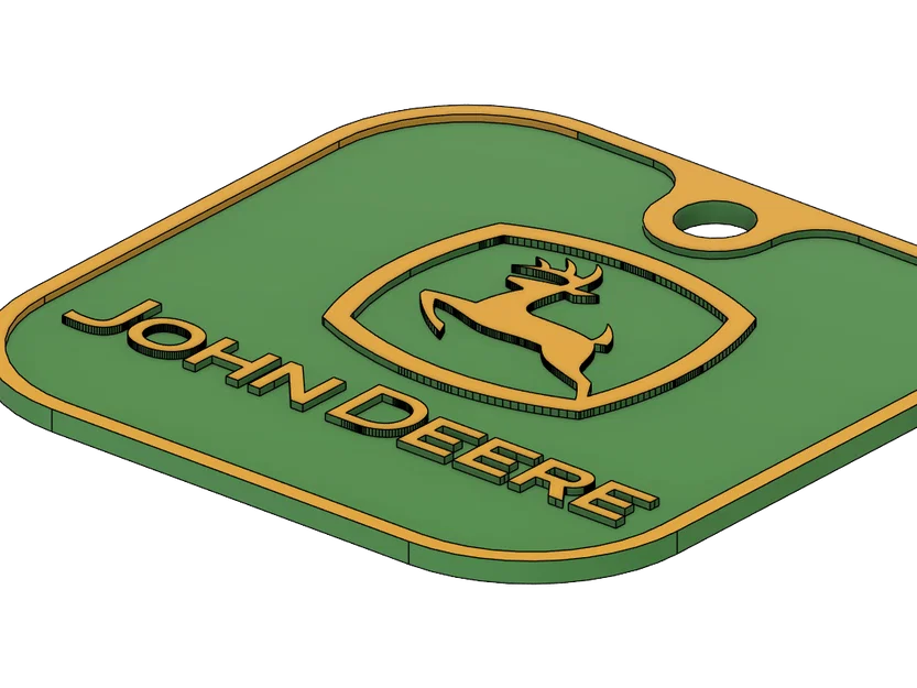 Móc khóa logo John Deere - Phụ kiện in 3D đẹp mắt cho người hâm mộ - Image 2