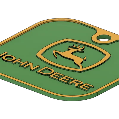 Móc khóa logo John Deere - Phụ kiện in 3D đẹp mắt cho người hâm mộ