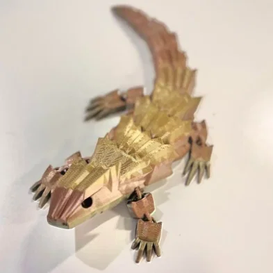 Mô hình thằn lằn Armadillo in 3D có khớp nối cực đáng yêu