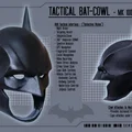 Mô hình mặt nạ Batman Arkham Origins (Cowl) in 3D sắc nét - Thumbnail 1