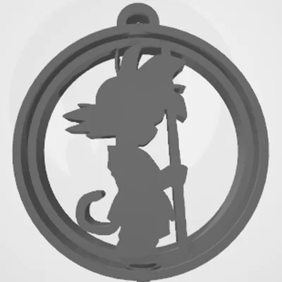 Móc khóa xoay hình Goku Dragon Ball in 3D siêu chất