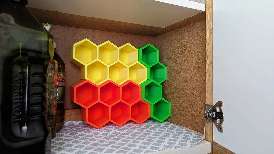 Kệ để gia vị tổ ong (Honeycomb Spice Rack) lắp ghép thông minh - Image 3