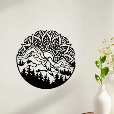 Tranh treo tường Mandala Mountain nghệ thuật 3D độc đáo
