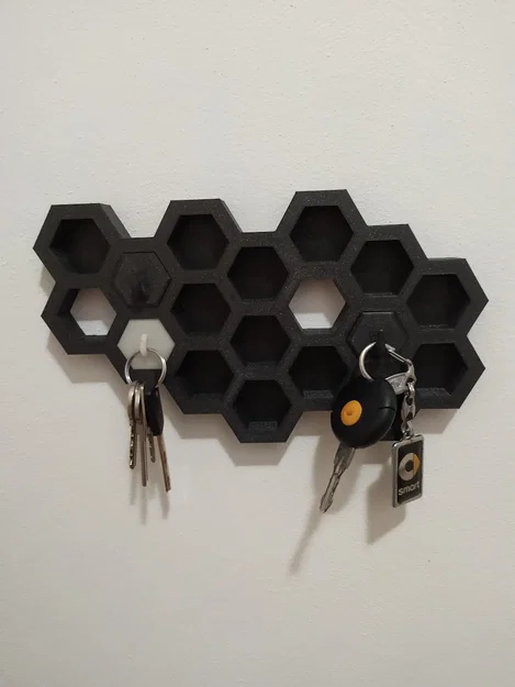 Móc treo chìa khóa gắn tường dạng tổ ong (Honeycomb wall key holder) - Image 1