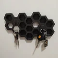 Móc treo chìa khóa gắn tường dạng tổ ong (Honeycomb wall key holder) - Thumbnail 1