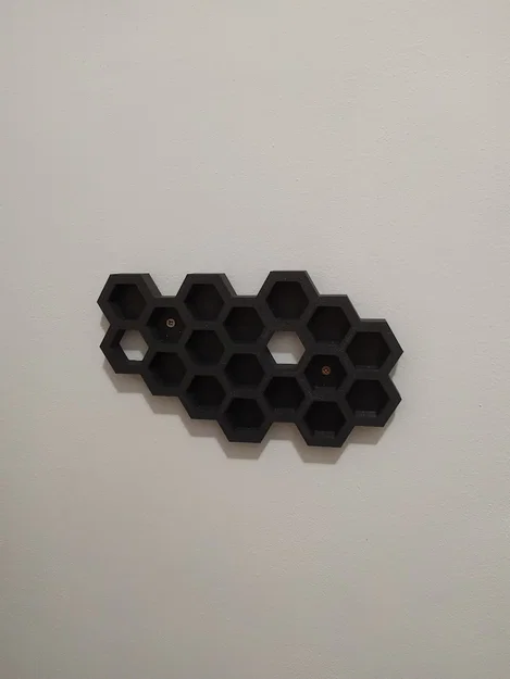 Móc treo chìa khóa gắn tường dạng tổ ong (Honeycomb wall key holder) - Image 2