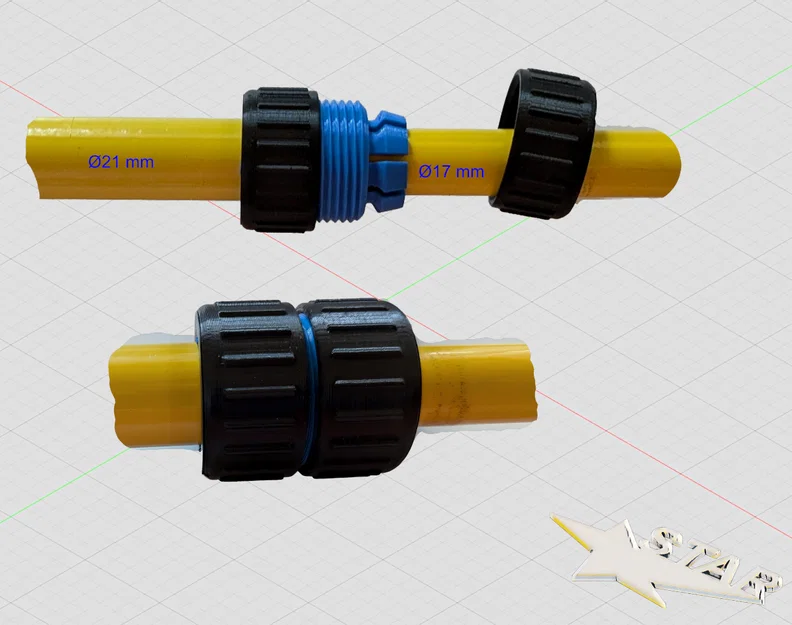 Khớp nối vít ống lồng (telescopic screw connection) Ø21 sang Ø17 mm - Image 1