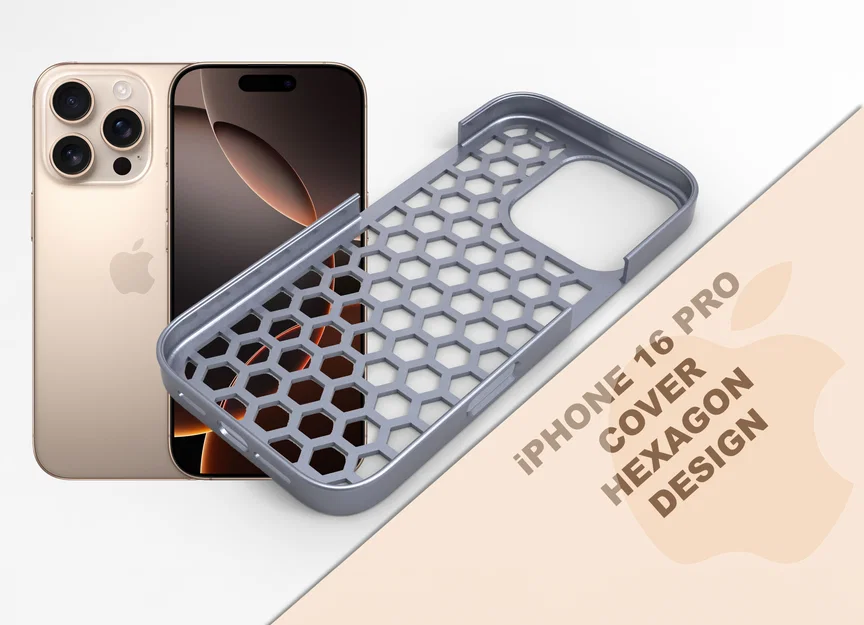 iPhone 16 Pro - Ốp lưng/Case thiết kế Hexagon - Image 1