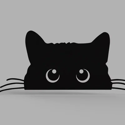 Mẫu trang trí tường hình chú mèo đáng yêu cho gia đình