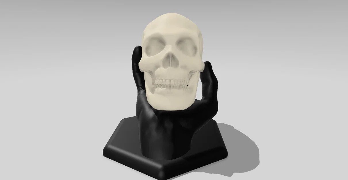 Eternal Embrace: Bộ Đôi Bàn Tay & Đầu Lâu - Image 1