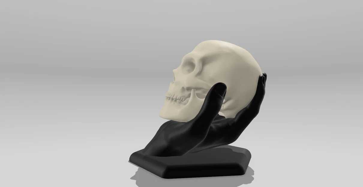 Eternal Embrace: Bộ Đôi Bàn Tay & Đầu Lâu - Image 3