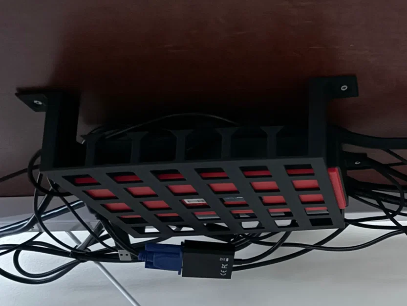 Giá đỡ quản lý dây cáp gầm bàn | Khay sắp xếp dây điện - Image 1