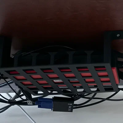 Giá đỡ quản lý dây cáp gầm bàn | Khay sắp xếp dây điện
