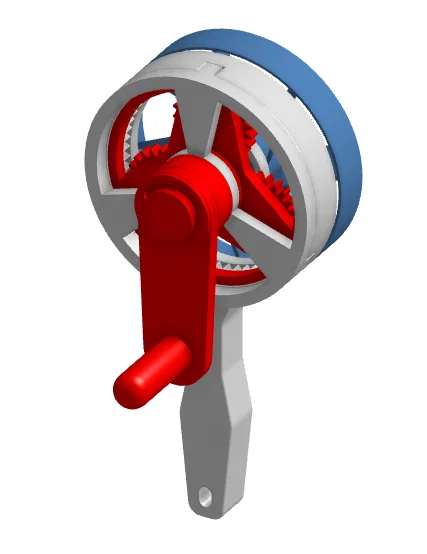 Quạt tay cơ học với hệ thống bánh răng hành tinh in 3D độc đáo - Image 2