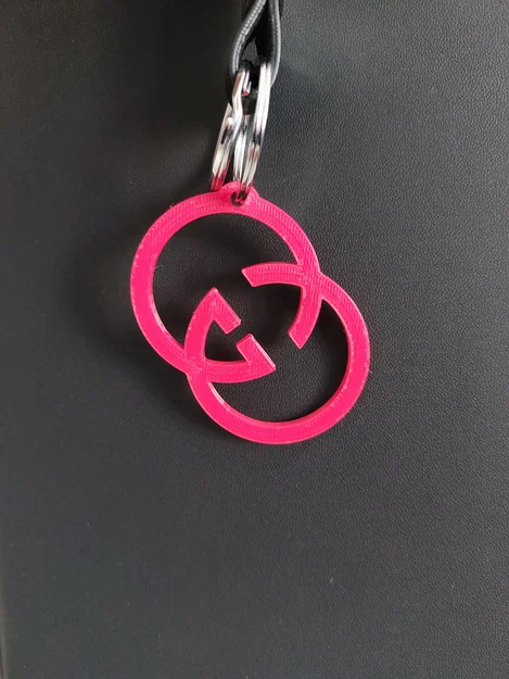 Móc khóa logo thời trang phong cách sang trọng in 3D - Image 1