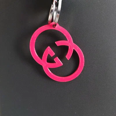 Móc khóa logo thời trang phong cách sang trọng in 3D