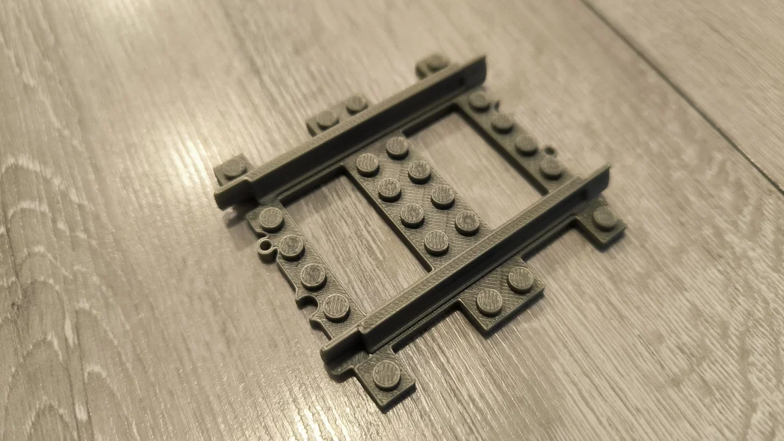 Mô hình đường ray thẳng Lego in 3D tương thích cao - Image 1