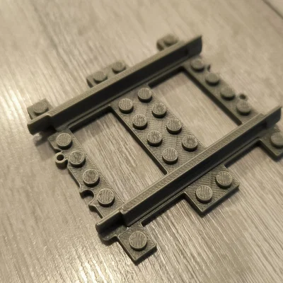 Mô hình đường ray thẳng Lego in 3D tương thích cao