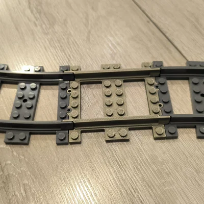 Mô hình đường ray thẳng Lego in 3D tương thích cao