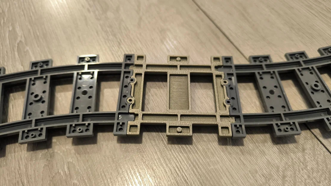 Mô hình đường ray thẳng Lego in 3D tương thích cao - Image 3
