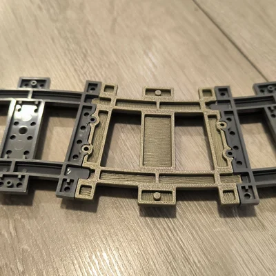 Khúc đường ray xe lửa cong (Half-curve rail) tương thích Lego