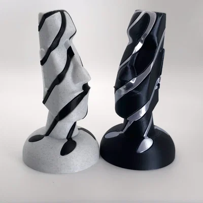 Moai Twist - Tượng Đảo Phục Sinh thiết kế xoắn 3D độc đáo