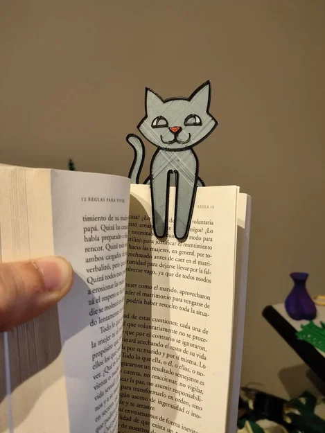 Kẹp sách hình chú mèo (Cat Bookmark) in 3D độc đáo - Image 2