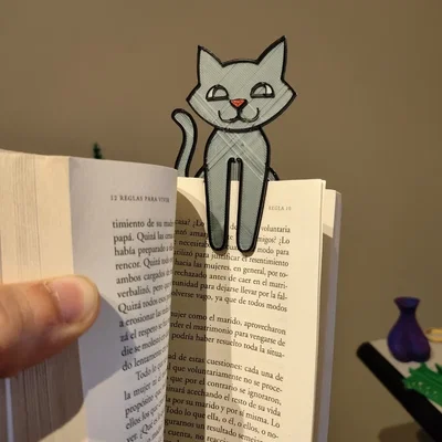 Kẹp sách hình chú mèo (Cat Bookmark) in 3D độc đáo
