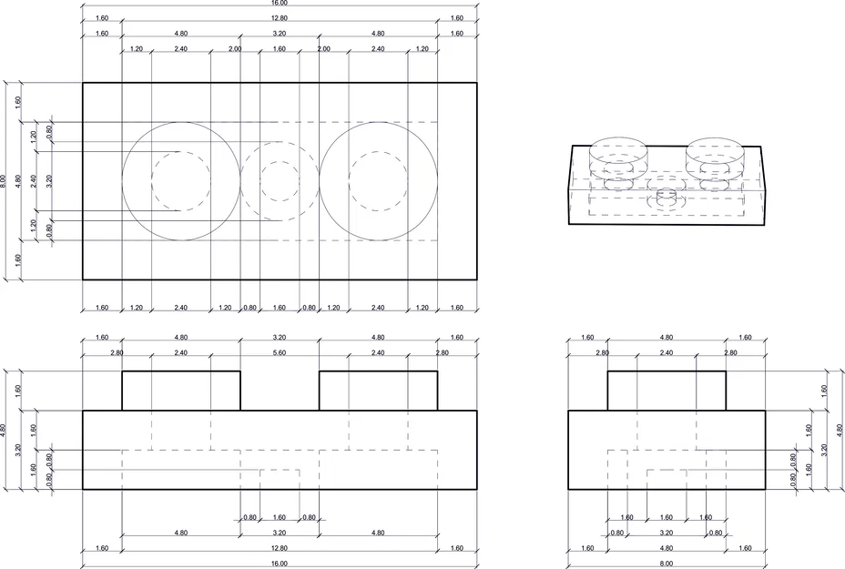 Mô hình in 3D LEGO Plate 1x2 - Tương thích chuẩn và dễ dàng lắp ráp - Image 4