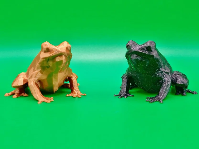 Mô hình ếch Low-Poly trang trí 3D in không cần support - Image 2