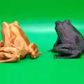 Mô hình ếch Low-Poly trang trí 3D in không cần support - Thumbnail 3