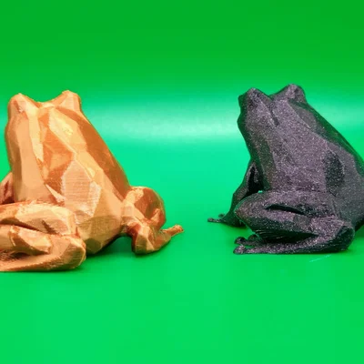 Mô hình ếch Low-Poly trang trí 3D in không cần support