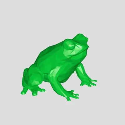 Mô hình ếch Low-Poly trang trí 3D in không cần support