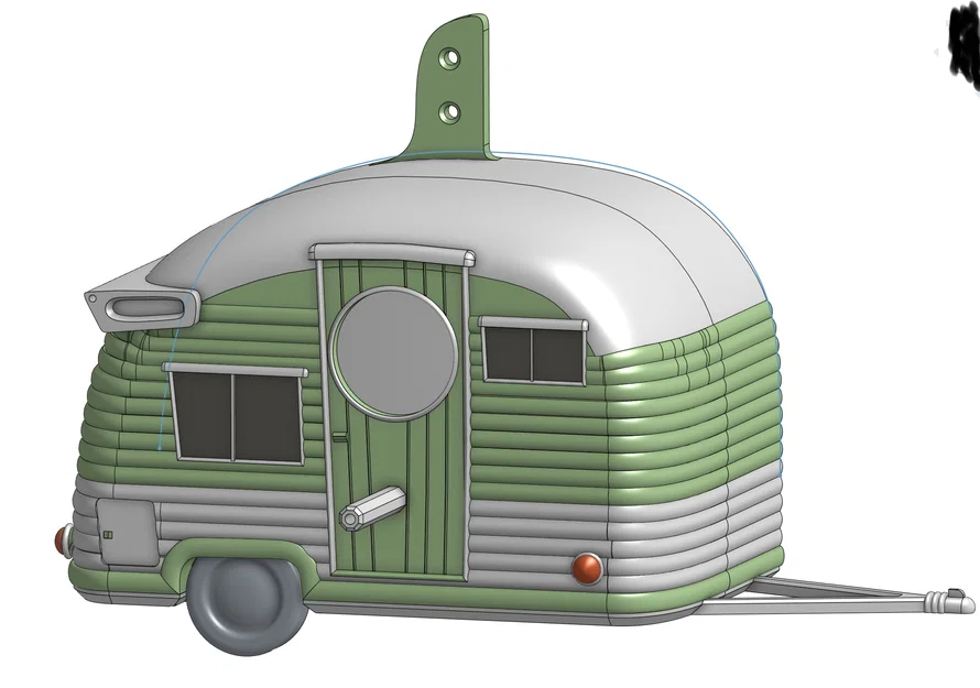 Nhà chim 3D hình xe caravan cổ điển trang trí sân vườn - Image 1