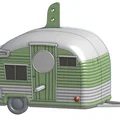 Nhà chim 3D hình xe caravan cổ điển trang trí sân vườn - Thumbnail 1