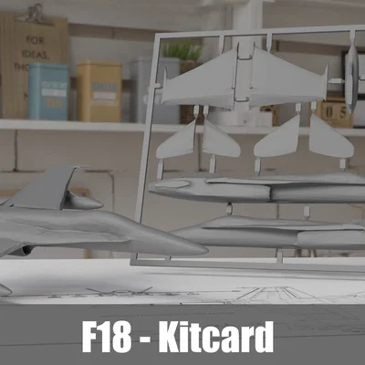 Mô hình lắp ráp máy bay chiến đấu F18 Kitcard in 3D cực dễ