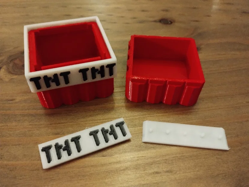 Hộp đựng TNT Minecraft - Mô hình lắp ghép đa năng OpenSCAD - Image 2