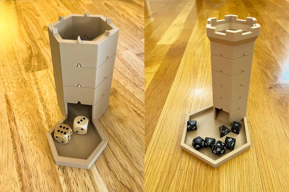 Tháp Thả Xúc Xắc Lục Giác Modular (Parametric) - Image 1