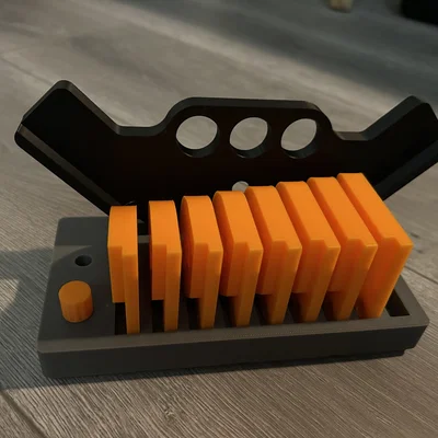 Khay lưu trữ Gridfinity cho bộ dụng cụ đo góc Corner Radius Jig