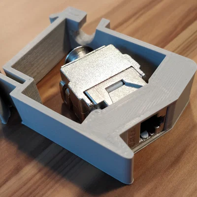 Khung Gá Keystone Gắn Thanh DIN Rail Tiện Lợi Cho Tủ Rack