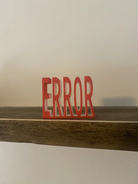 Mô hình 3D Source Engine ERROR trang trí góc làm việc - Image 1