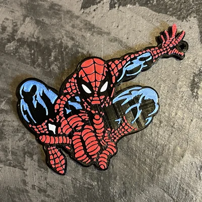 Móc khóa Spiderman 4 màu - Mô hình 3D ấn tượng cho fan siêu anh hùng