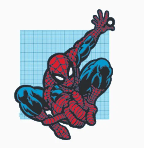 Móc khóa Spiderman 4 màu - Mô hình 3D ấn tượng cho fan siêu anh hùng - Image 2