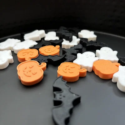 Bộ mô hình Halloween mini: Dơi, Bí ngô và Hồn ma siêu đáng yêu