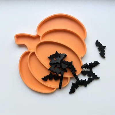 Bộ mô hình Halloween mini: Dơi, Bí ngô và Hồn ma siêu đáng yêu