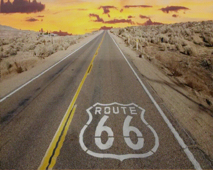 Mô hình biển báo Route 66 trang trí độc đáo cho tín đồ đam mê motor