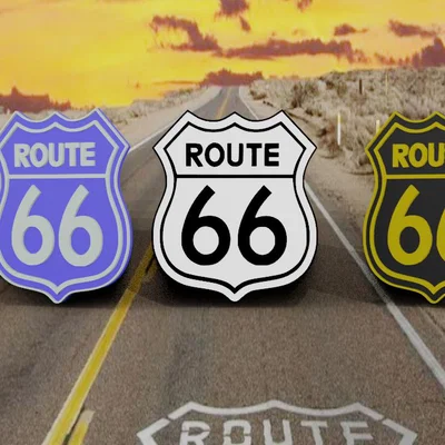 Mô hình biển báo Route 66 trang trí độc đáo cho tín đồ đam mê motor